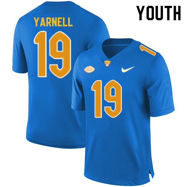 Youth #19 Nate Yarnell Pitt Panthers College Football Jerseys Sale-Royal